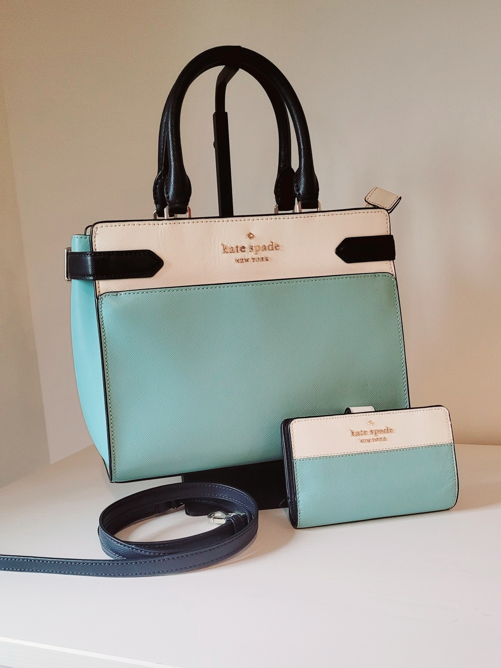 Kate Spade Staci Satchel with Matching Wallet $598 Retail